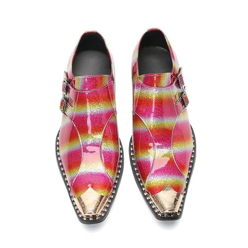 Formale Herrenschuhe Exotische Monkstrap-schuhe Mit Eleganter Abendgarderobe - Mehrfarbig