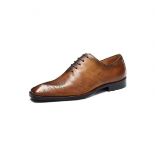 Formelle Herrenschuhe Brogue-oxford-schuhe Aus Leder