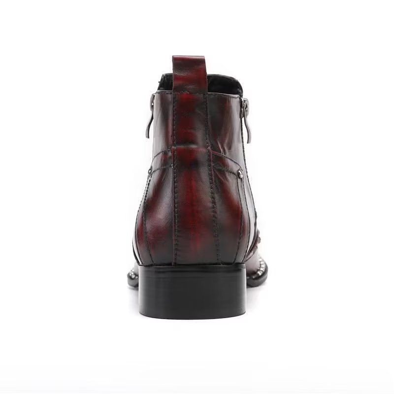 Herrenstiefel Auffällige Exotische Anzugstiefel - Rot
