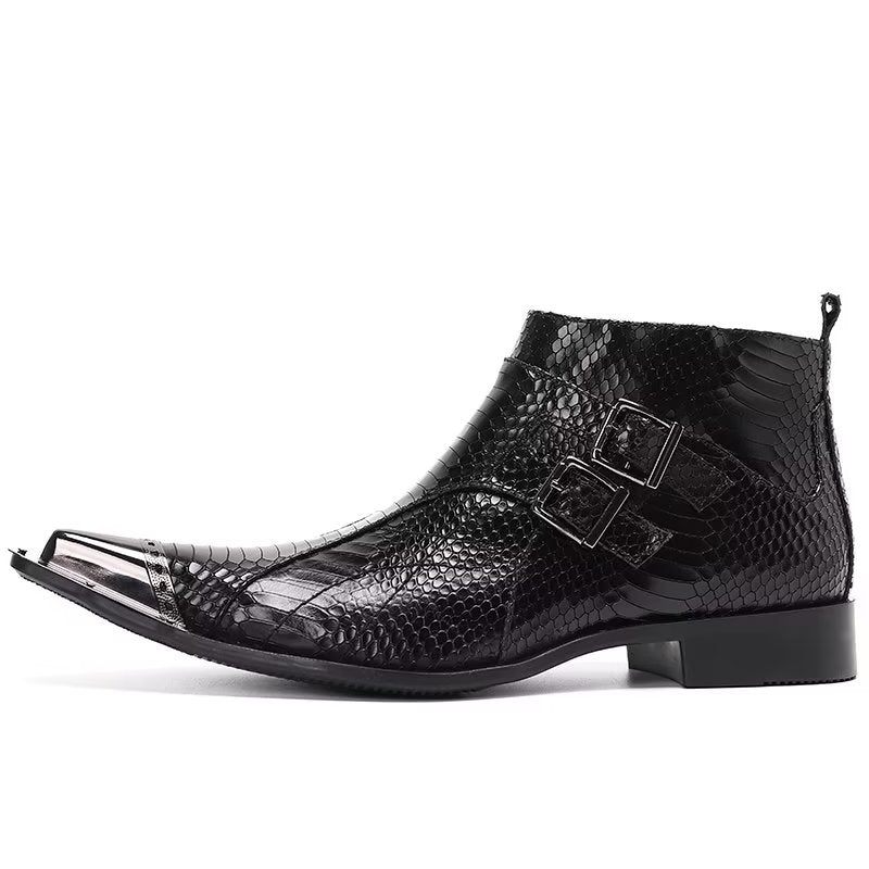 Herrenstiefel Schicke Stiefeletten - Schwarz